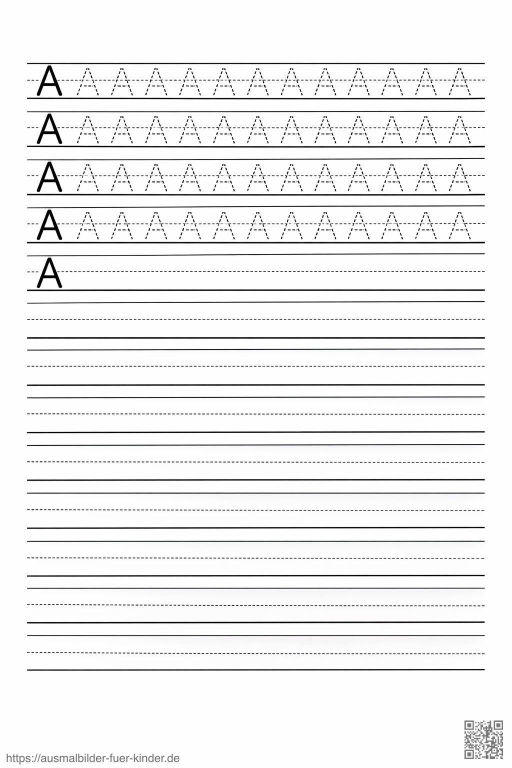 Buchstabe A üben - Arbeitsblatt zum Ausmalen