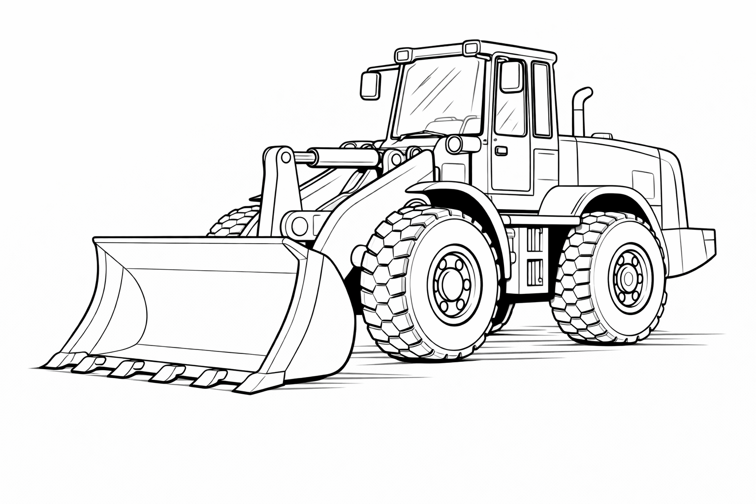 Radlader - Ausmalbild