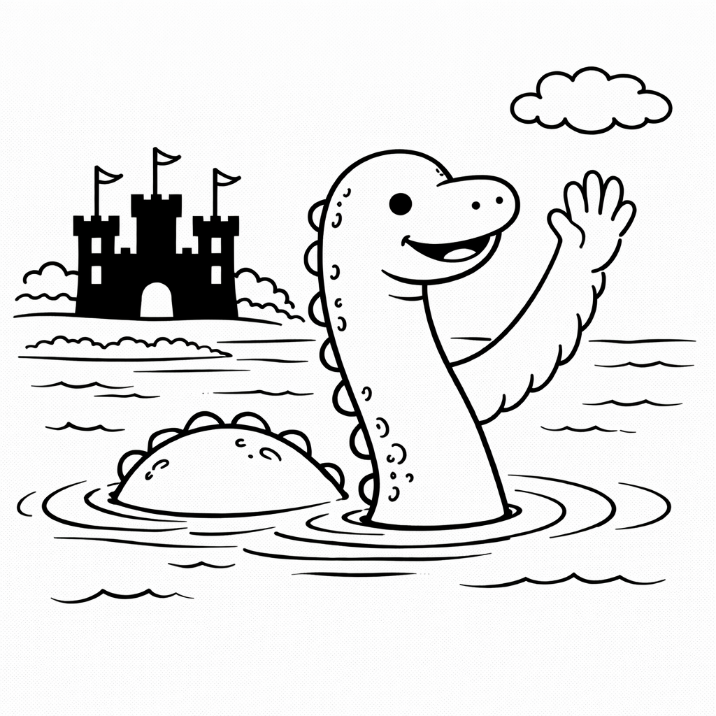 Nessie Winkt Dem Schloss Zu