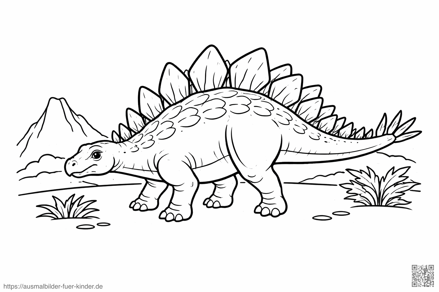 Stegosaurus - Ausmalbild